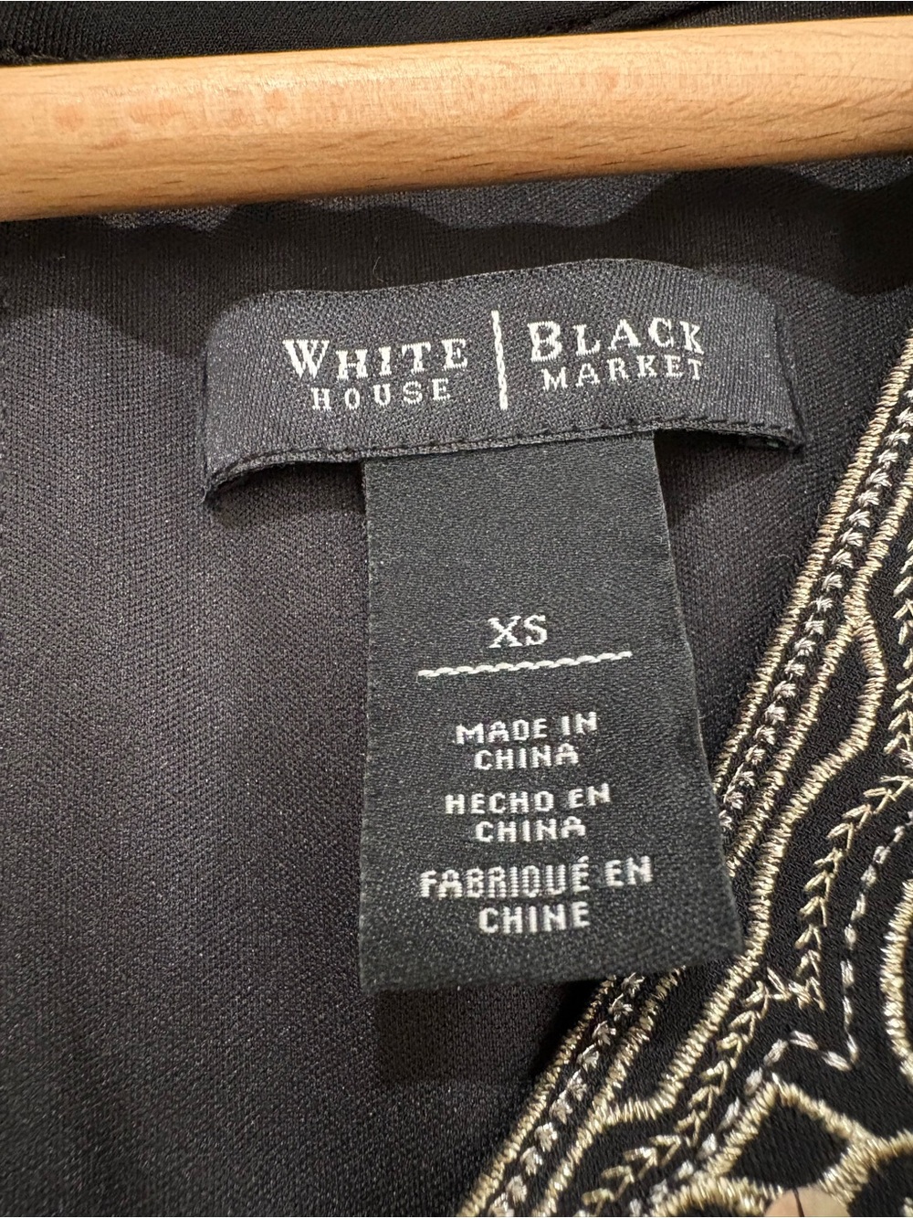 White House Black Market Beaded V-Neck Dress XS - Picture 5 of 9